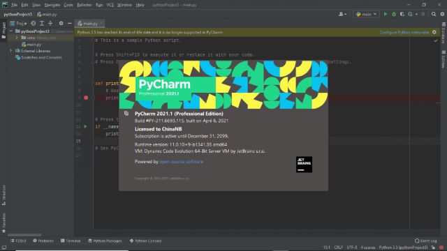 download JetBrains PyCharm Pro 2021.1