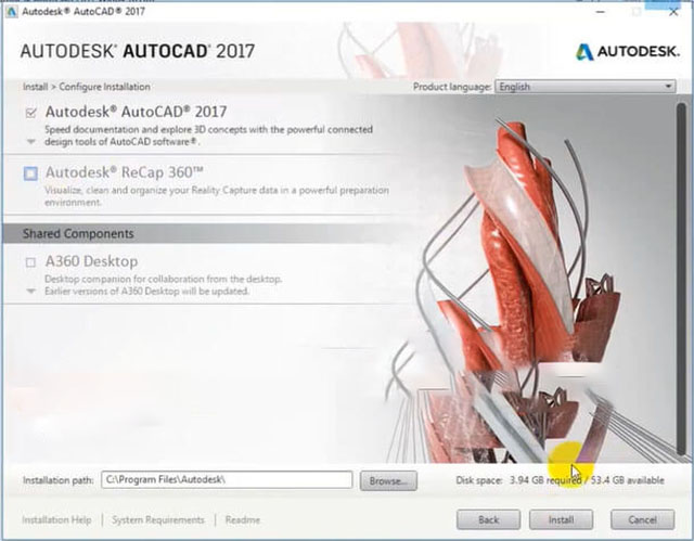 Cài đặt Autocad 2017