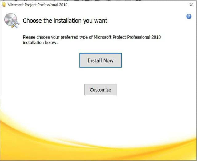 Cài đặt Microsoft Project 2010