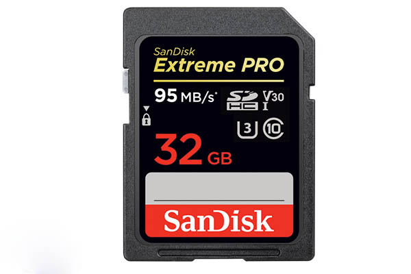 SanDisk Extreme PRO SDHC UHS-I Speed Class 3 có không gian lưu trữ rộng lớn với hình ảnh sắc nét, video Full HD