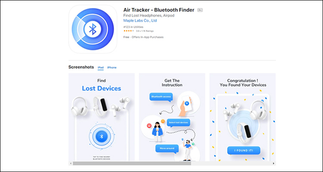 Ứng dụng Bluetooth Finder hỗ trợ tìm kiếm tai nghe Bluetooth bị mất