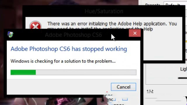 Lỗi Adobe Photoshop CS6 has Stopped Working